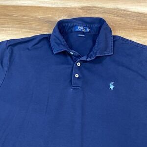 Polo Ralph Lauren Polo Shirt Mens XL Classic Fit 100% Cotton Navy Blue Heritage